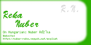 reka nuber business card